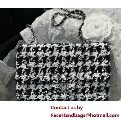 chanel Sequins Black & White Small Flap Bag AS4418 2025 - Click Image to Close